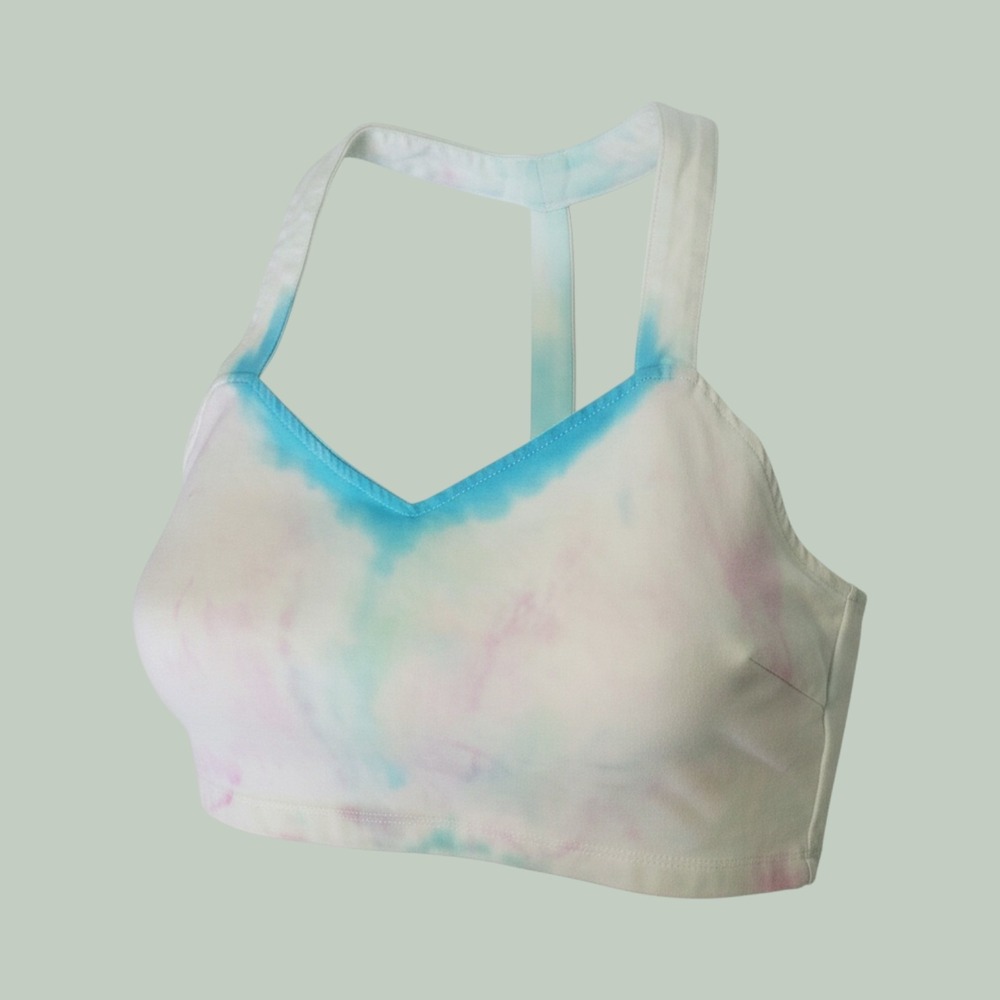 TOBI Tie Dye Crop Top Racerback Pastel 
OP-Art Colorful Whimsy Rave Festival